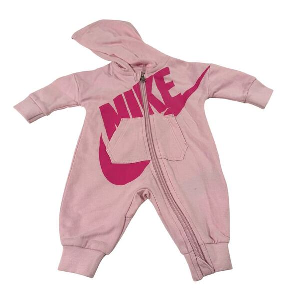 Nike Other - Nike Pink Newborn Hooded Body Suit